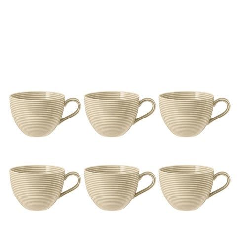 Набір із 6 чашок Seltmann Beat Color Glaze 350 мл бежевий фото