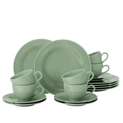 Столовий сервіз Seltmann Beat Color Glaze 18 предметів 6 персон зелений фото