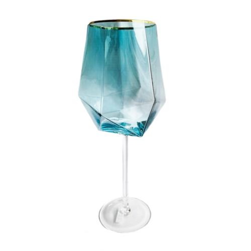 Набор бокалов для вина Голубой Бриллиант 600 мл, 4 шт фото
