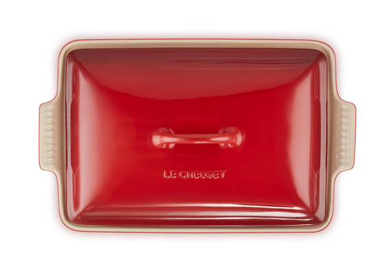 Форма для запікання Le Creuset Heritage 33 см червона з кришкою фото