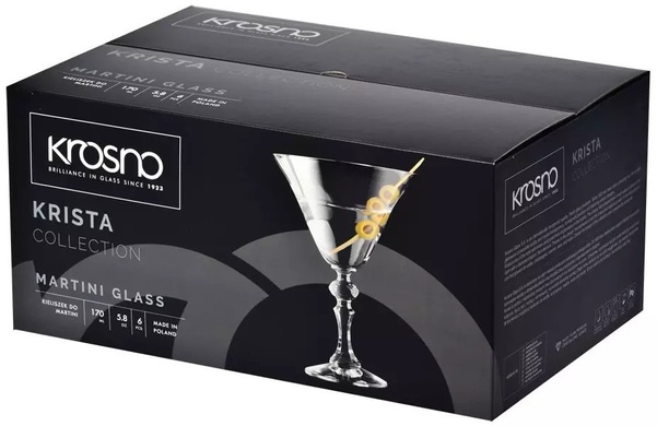Набор из 6 бокалов для мартини 170 мл Krosno Krista фото