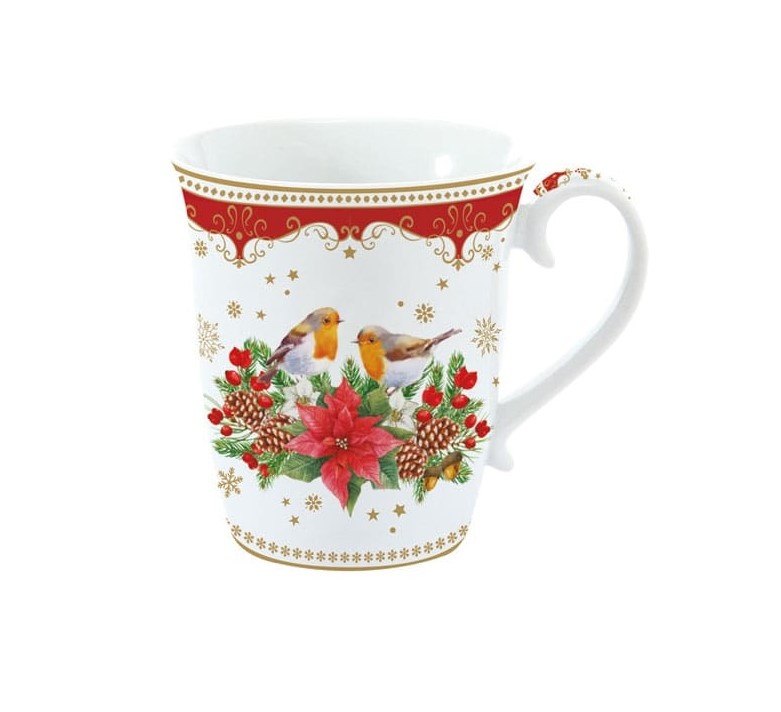 Різдвяна чашка для чаю 275 мл Easy Life Christmas Melody снігурі фото