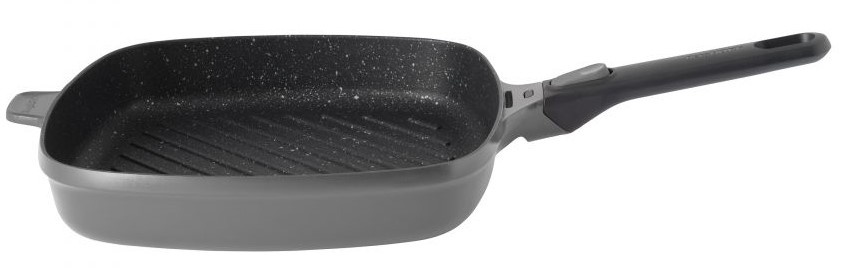 Сковорода-гриль Berghoff Gem 28х28 см антипригарная серая, съемная ручка фото
