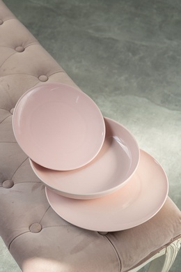 Тарелка обеденная Dovbysh Porcelain Vona 26,5 см розовая фото