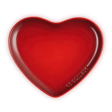 Тарілка десертна Le Creuset Heart 23 см червона фото