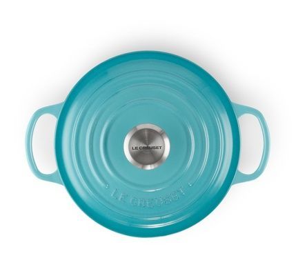 Кастрюля Le Creuset Signature Teal с крышкой бирюзовая фото