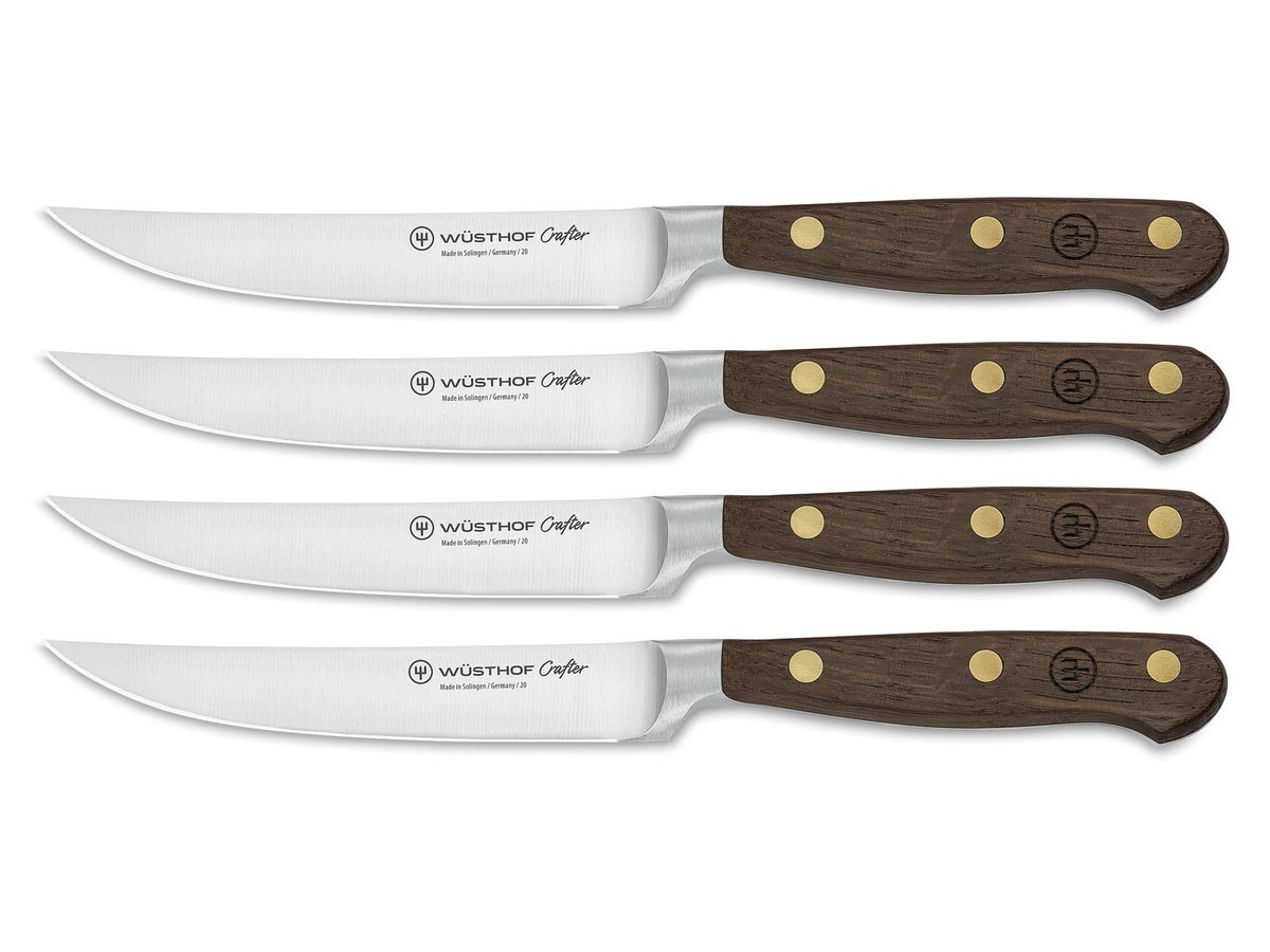Набір з 4 ножів для стейка Wüsthof Crafter коричневий фото