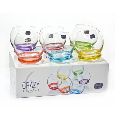 Набір з 6 склянок Bohemia Crazy 390 мл фото