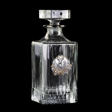 Набор для виски Boss Crystal Hunter с серебряными и золотыми накладками 5 предметов фото