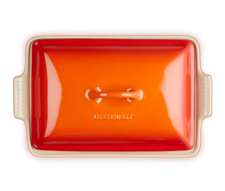Форма для запекания Le Creuset Heritage 33 см оранжевая с крышкой фото
