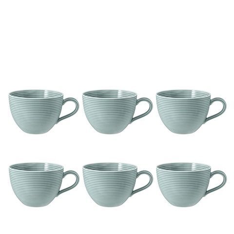 Набор из 6 чашек Seltmann Beat Color Glaze 350 мл синий фото
