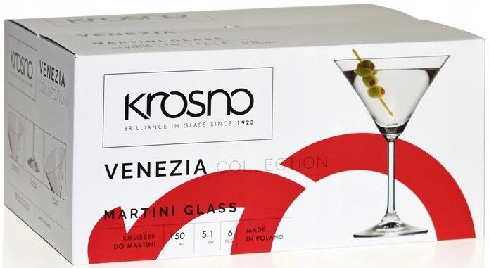 Набір келихів для мартіні Krosno Venezia 6 шт 150 мл фото