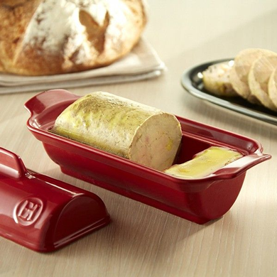 Форма для фуа-игра с крышкой Emile Henry Medallion Terrine 24,5х10 см фото