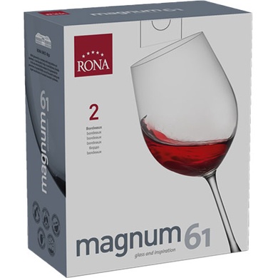 Набір з 2 келихів для червоного вина 610 мл Rona Magnum фото