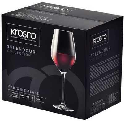 Набір з 6 келихів для червоного вина 300 мл Krosno Splendour фото