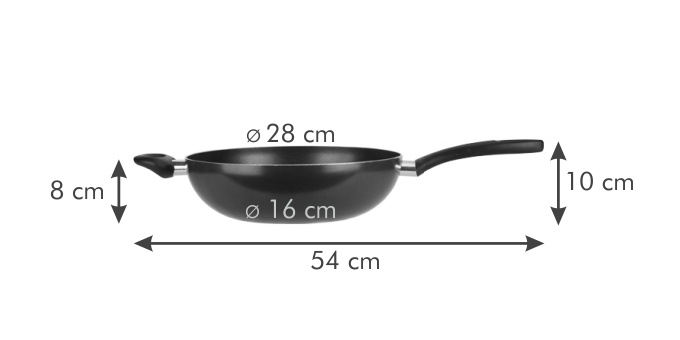 Сковорідка Вок Tescoma Presto 28 см з допоміжною ручкою фото