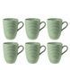 Набор из 6 чашек Seltmann Beat Color Glaze 350 мл зеленый