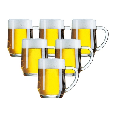 Набір із 6 склянок для пива Luminarc Haworth 590 мл фото
