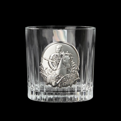 Набір склянок для віскі Boss Crystal Козаки з срібними накладками фото