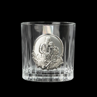 Набір склянок для віскі Boss Crystal Козаки з срібними накладками фото