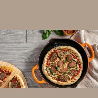 Сковорода-гриль кругла Le Creuset Signature 25 см фото