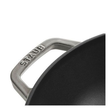 Сковорідка Wok Staub з кришкою 30 см графітова фото