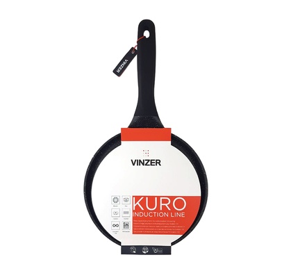 Сковорідка для млинців Vinzer Kuro Induction Line 24 см чорна фото