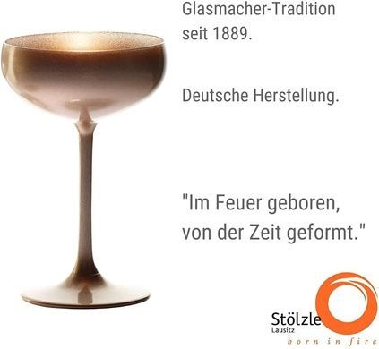Набір із 6 келихів для шампанського St&ouml;lzle Lausitz Elements Bronze 230 мл фото