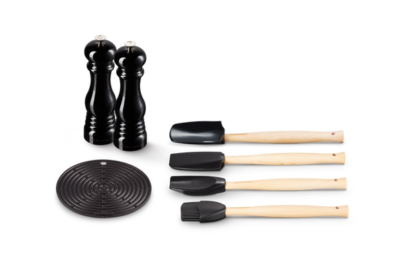 Набор кухонных аксессуаров Le Creuset 7 предметов черный фото
