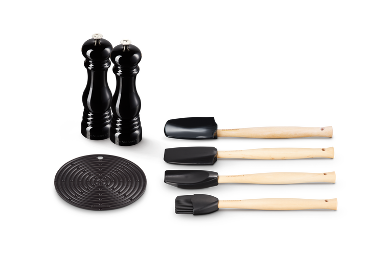 Набір кухонних аксесуарів Le Creuset 7 предметів чорний фото