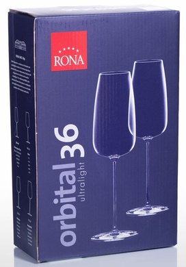 Набір з 2 келихів для шампанського 360 мл Rona Orbital фото