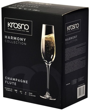 Набір з 6 келихів для шампанського 180 мл Krosno Harmony фото