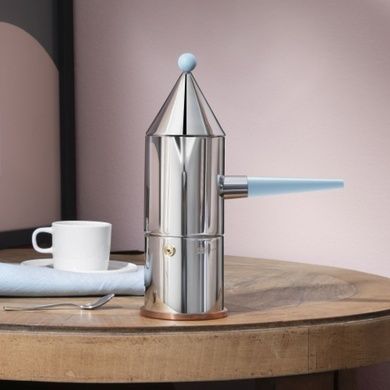Гейзерна кавоварка 150 мл Alessi La conica manico lungo на 3 чашки фото
