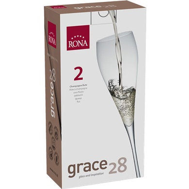 Набір з 2 келихів для шампанського 280 мл Rona Grace фото
