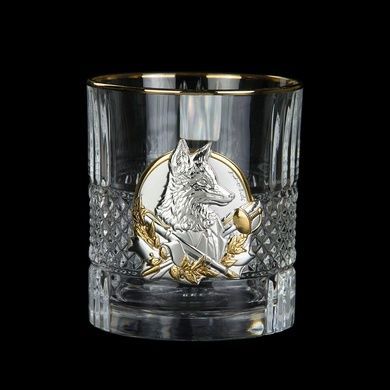 Набор стаканов для виски Boss Crystal Leader Gold с золотыми и серебряными накладками фото