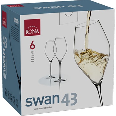 Набір з 6 келихів для білого вина 430 мл Rona Swan фото