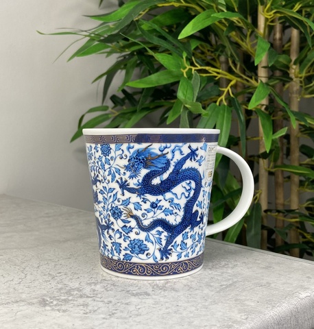 Чашка Dunoon Cairngorm Blue Ming Dragon 480 мл фото
